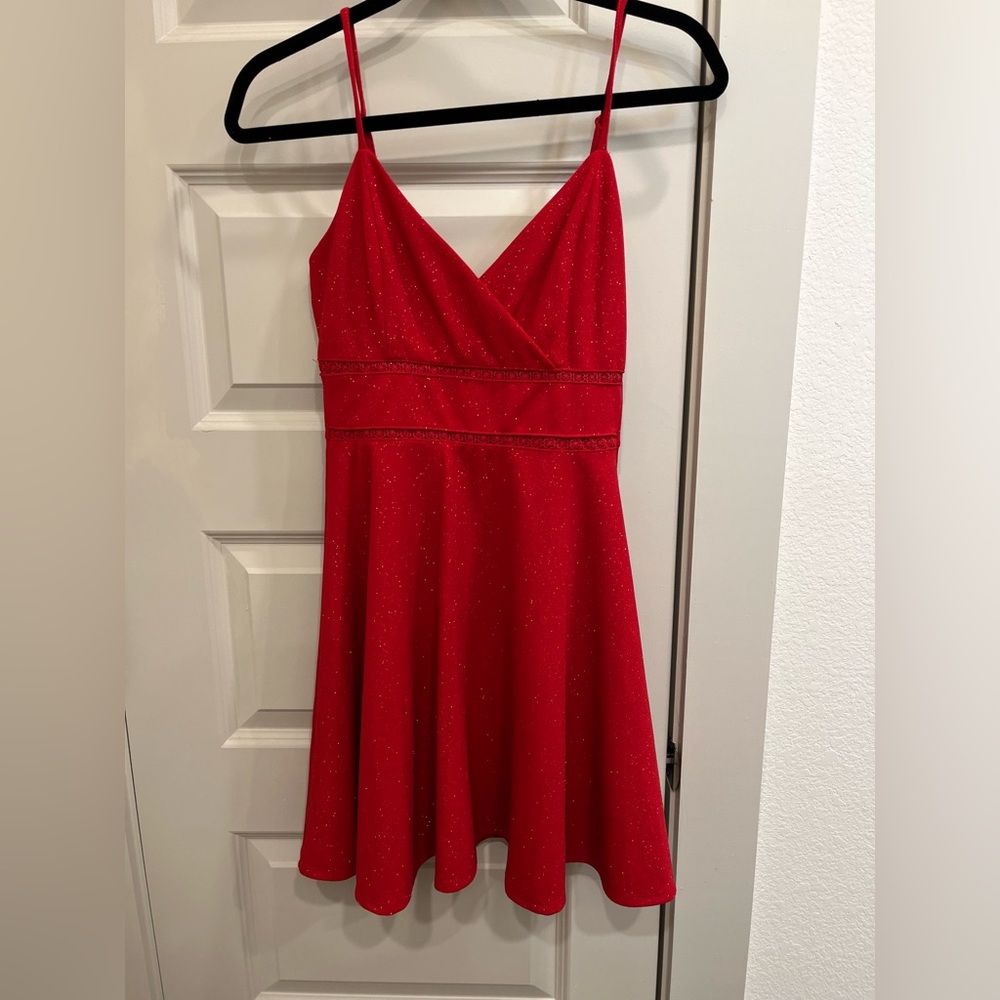 Sparkly red dress